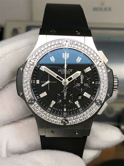 big fake diamond watches|black watches with diamonds.